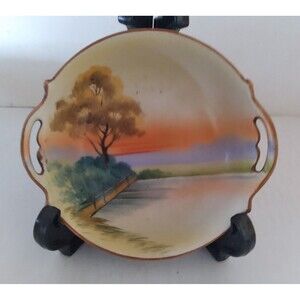 Antique Hand Painted Nippon Candy Nut Dish